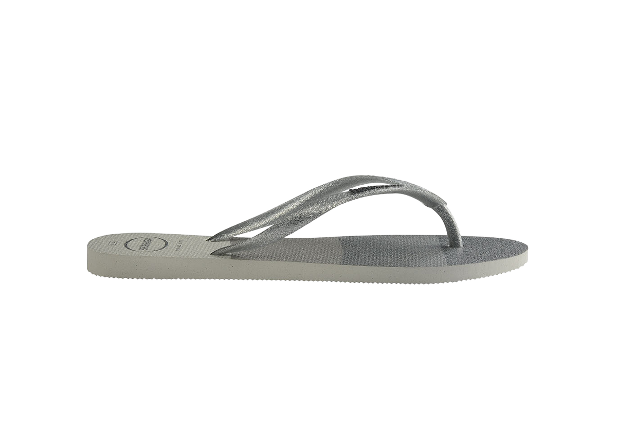 Slim white best sale havaianas flip flops